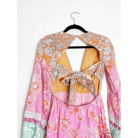 Hemant & Nandita Sidra Mini Dress Size XS Embroidered Cut Out Colorful - Picture 12 of 14